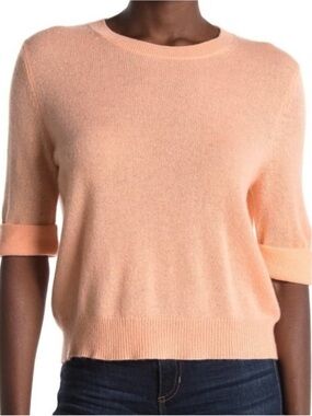 360 CASHMERE MOSELLE CASHMERE TOP | NWT | S | $276 RETAIL | PEACH